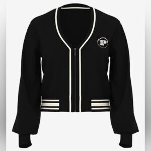 VSPINK Ivy Fleece Front-Zip Cardigan in Black Size M 🖤🖤🖤